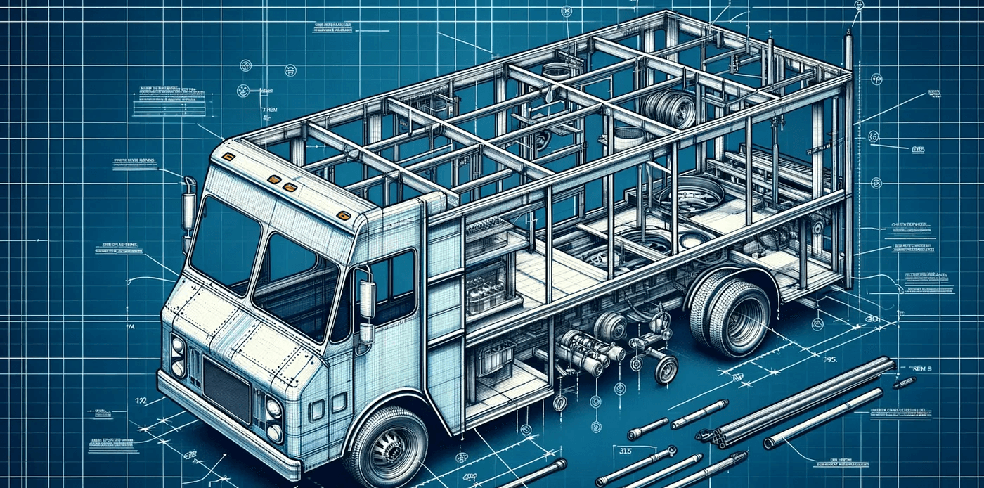 The frame of a proper food truck